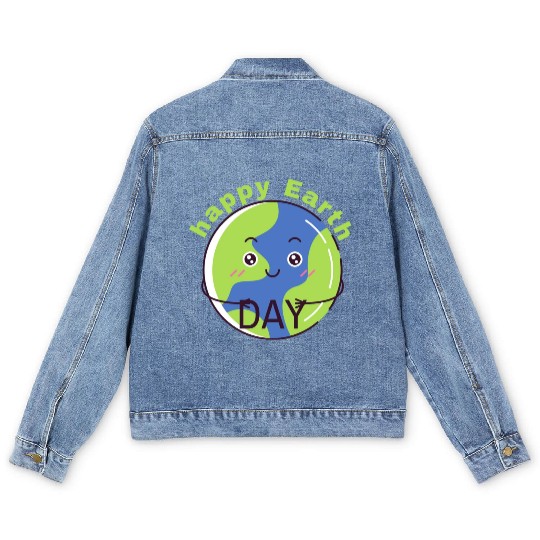 Happy Earth Day Men's Denim Jackets