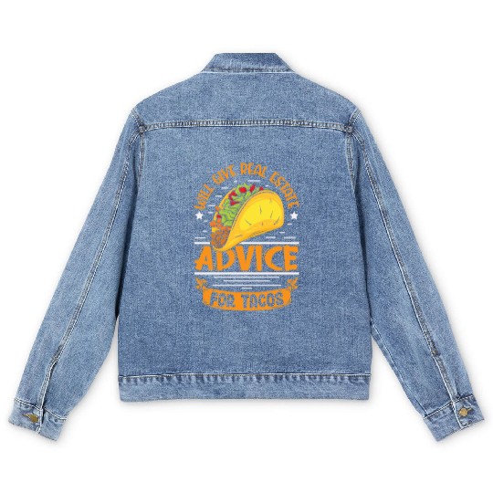 Will give real estate advice fot Tacos realtor 80s Men's Denim Jackets