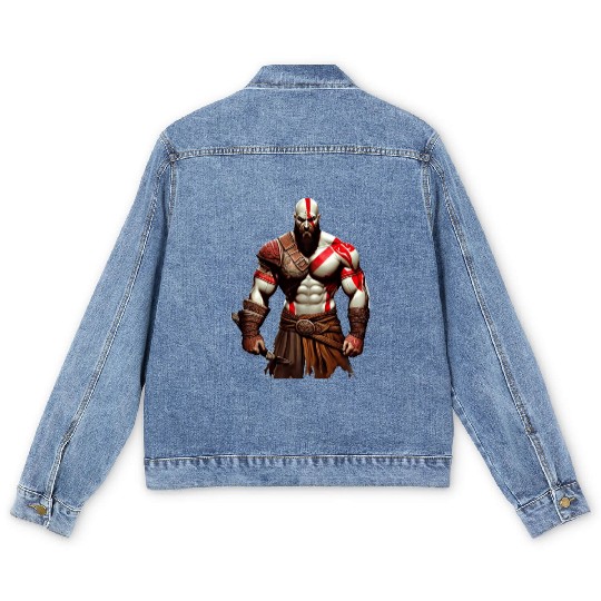 iconic Kratos, the God of War Men's Denim Jackets