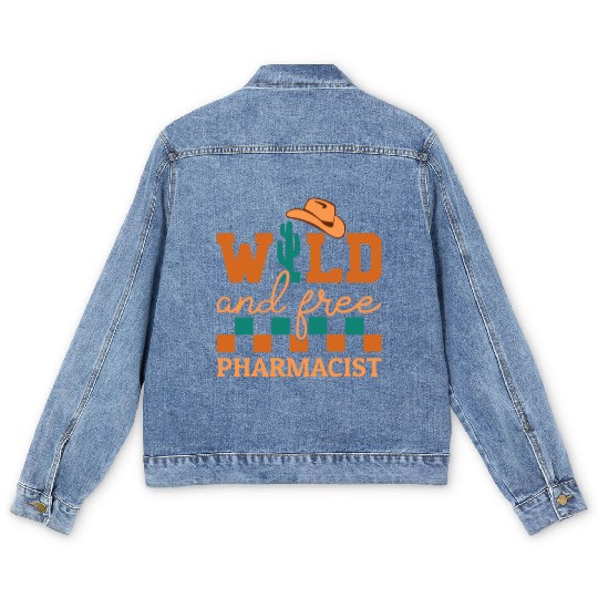Wild And Free Pharmacist Cowboy Men's Denim Jackets