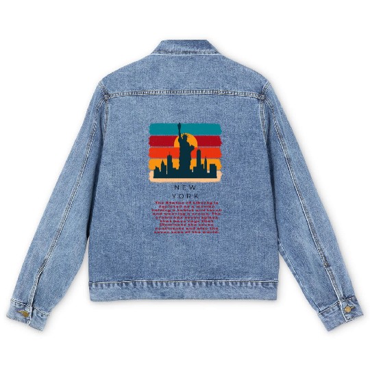 The Statue of Liberty Men's Denim Jackets