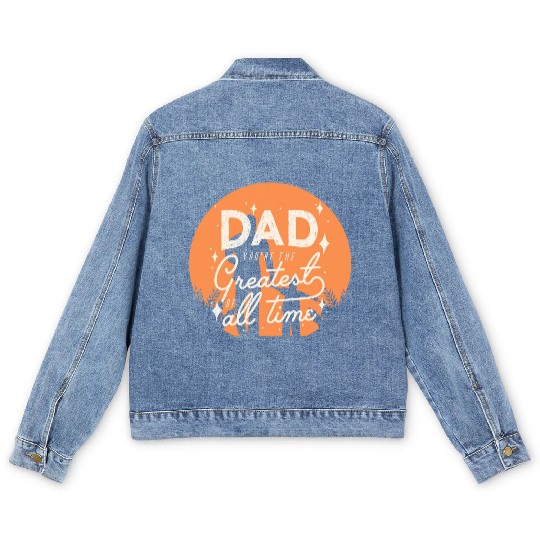 Father's Day Men's Denim Jackets, Funny Father Men's Denim Jackets, Dad