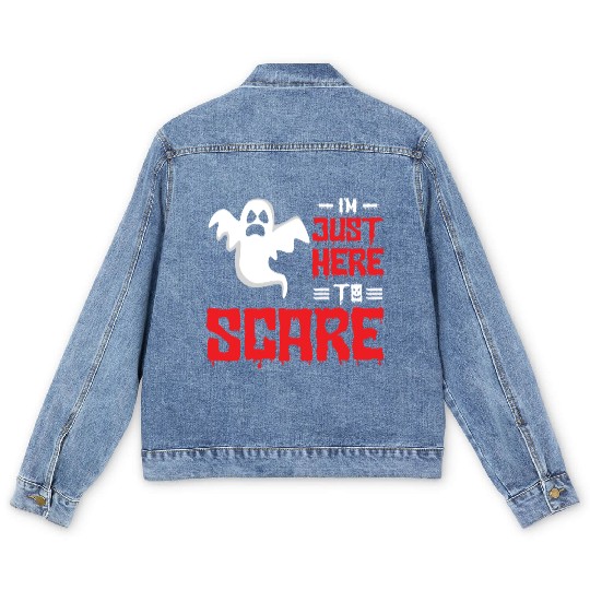 Halloween Paranormal Ghost Hunters Horror Fans Men's Denim Jackets