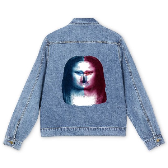Monalisa Concept Leonardo Da Vinci Men's Denim Jackets
