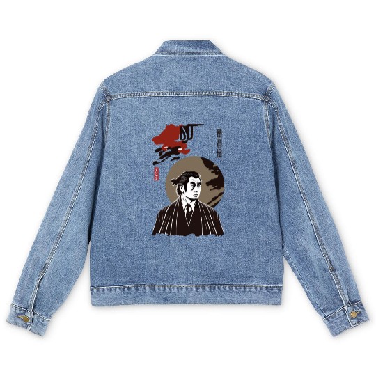 Japan Retro Yakuza Character Men's Denim Jackets