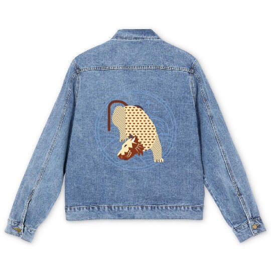 geometric tiger Men's Denim Jackets