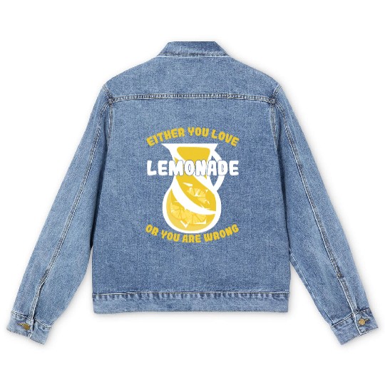 Lemonade Lover Lemonade Stand Men's Denim Jackets