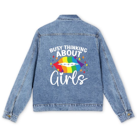 Gay Rights Rainbow Pride Month LGBTQ Pride Parade Men's Denim Jackets