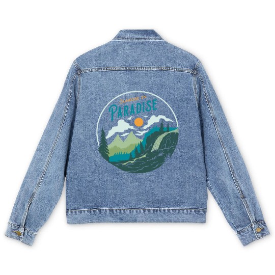 Sunrise in Paradise Men's Denim Jackets