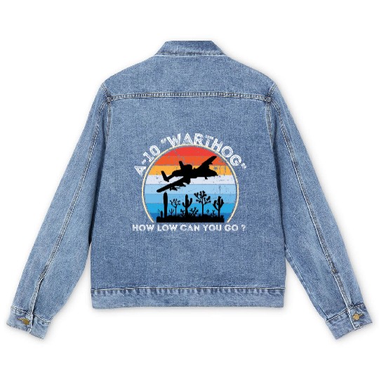 A-10 Warthog How low can you go ? Men's Denim Jackets