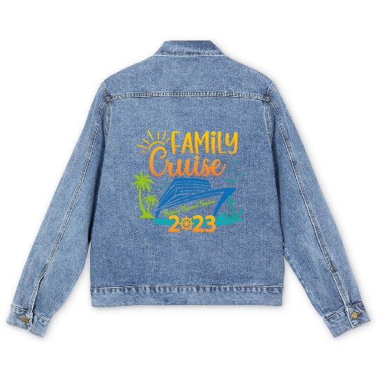 Family Cruise 2023 Making Memories Together Men's Denim Jackets