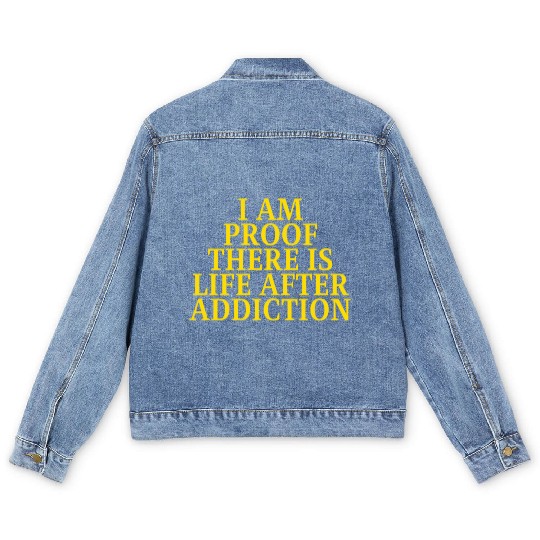 Novelty Uplifting Message Inspirational Inspiring Men's Denim Jackets
