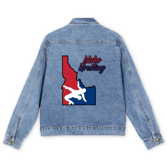 Idaho Wrestling (USA Colors) Men's Denim Jackets