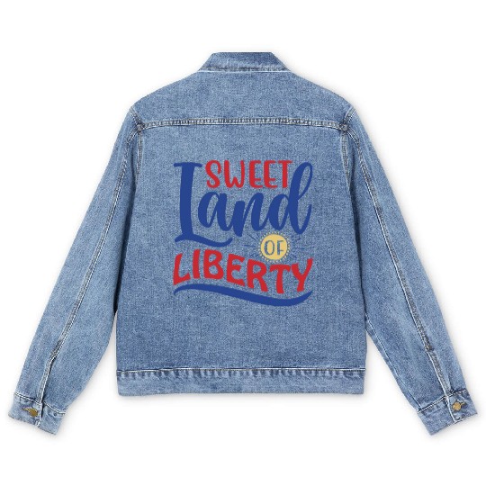 Sweet Land Of Liberty Men's Denim Jackets