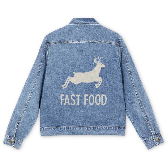 Fast Food Deer Men's Denim Jackets