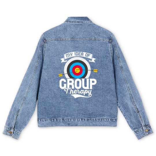 My Idea Of Group Therapy Bow & Arrows Target Arche Men's Denim Jackets