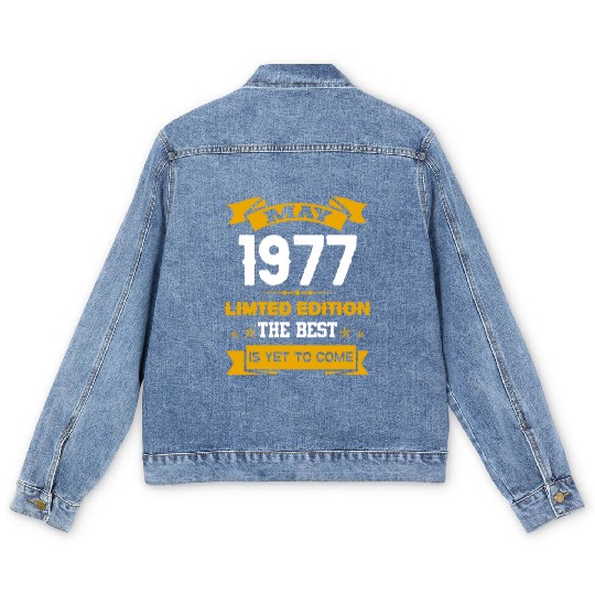 May 1977 Birthday Surprise Men's Denim Jackets