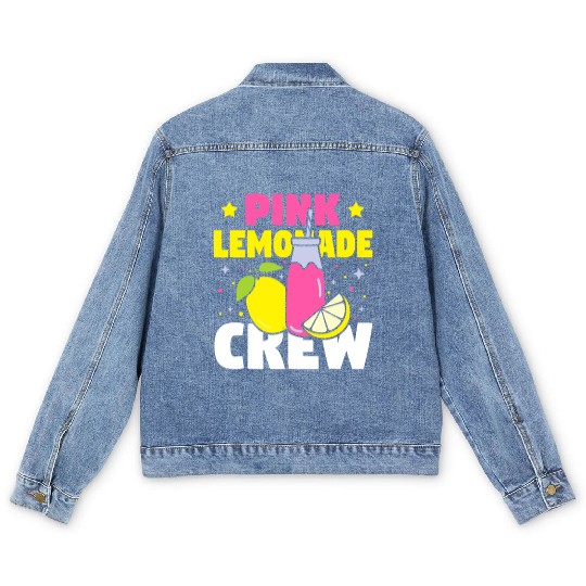 Funny Pink Lemonade Crew Lemon Juice Bossfruit lov Men's Denim Jackets