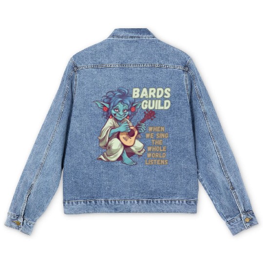 Bards Guild, We Sing Listens Men's Denim Jackets