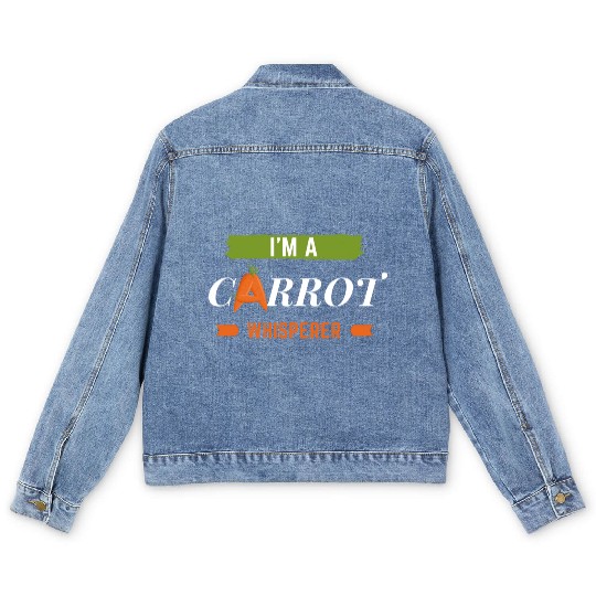 Im a carrot whisperer Men's Denim Jackets