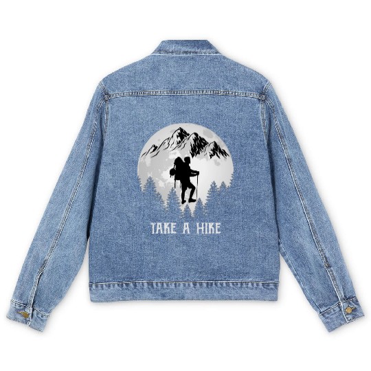 Take a Hike Wanderlust Hiking Men's Denim Jackets