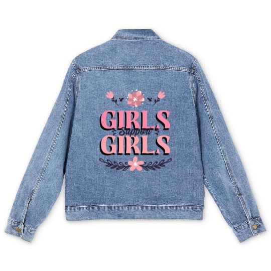 Girls Girls Girls Cool Graphic Men's Denim Jackets