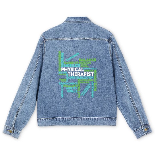 Physical Therapist Men's Denim Jackets Mobilize Core