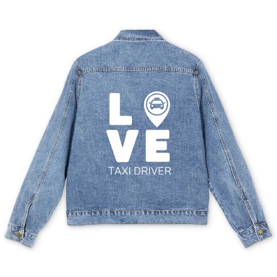 Love Taxi Driver Men's Denim Jackets
