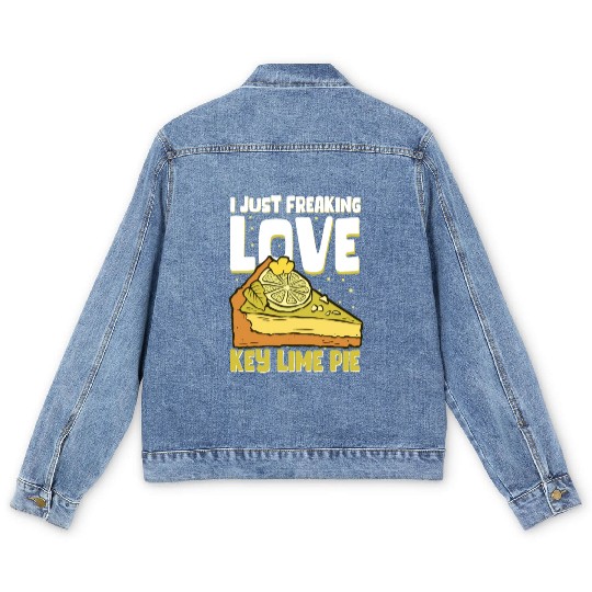 Pies Lover Love Key Lime Pie Men's Denim Jackets