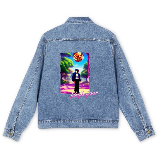 Jungle Fever Chimpanzee Disco Anime 90's Men's Denim Jackets