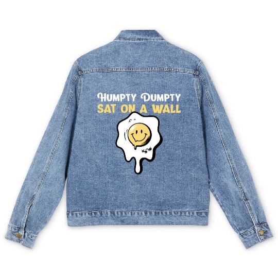 Humpty Dumpty Nursery Rhymes For Funny People Men's Denim Jackets
