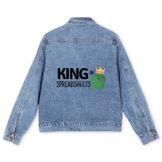 King of Spreadsheets - Excel, Accounting, Sheets Men's Denim Jackets