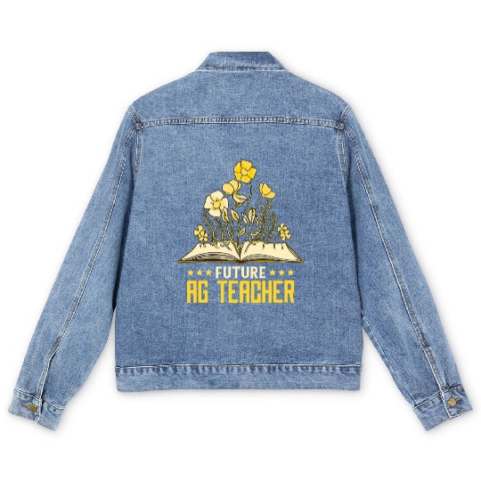 AG Teacher Future Farmer Agriculture Teacher 1 Men's Denim Jackets