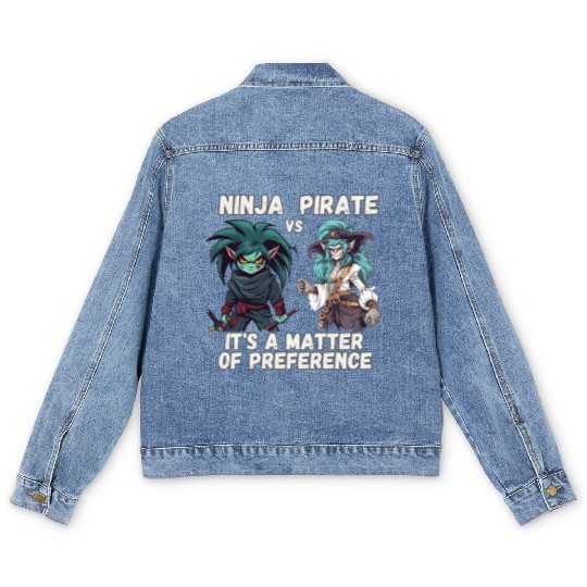 Ninja vs Pirate, Preference Men's Denim Jackets