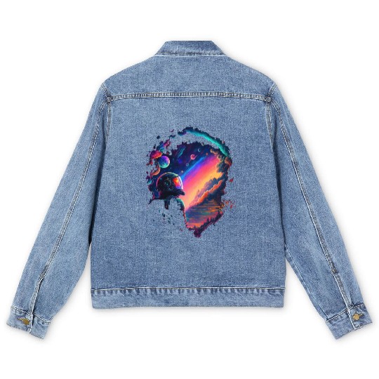 Psychedelic Astronaut Men's Denim Jackets