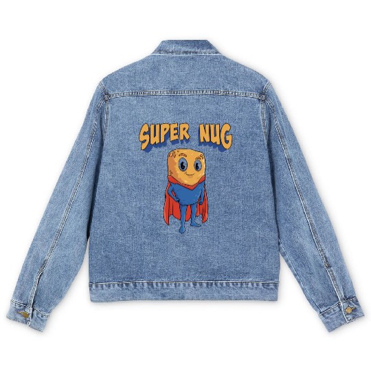 Super Nug Chicken Nuggets Men's Denim Jackets