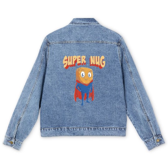Super Nug Chicken Nuggets Men's Denim Jackets
