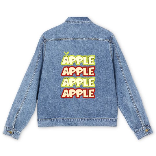 Apple Repeat Apple Picking Farmer Men's Denim Jackets