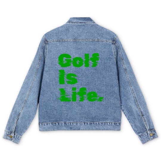 I Like Golfing, Golf Player, Golfing, Golf Is Life Men's Denim Jackets