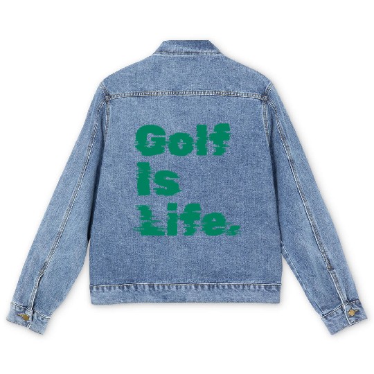 I Like Golfing, Golf Player, Golf Is Life Men's Denim Jackets