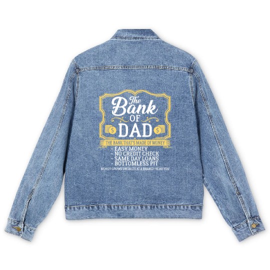 The Bank Of Dad Money Grows On Trees Father's Daye Men's Denim Jackets