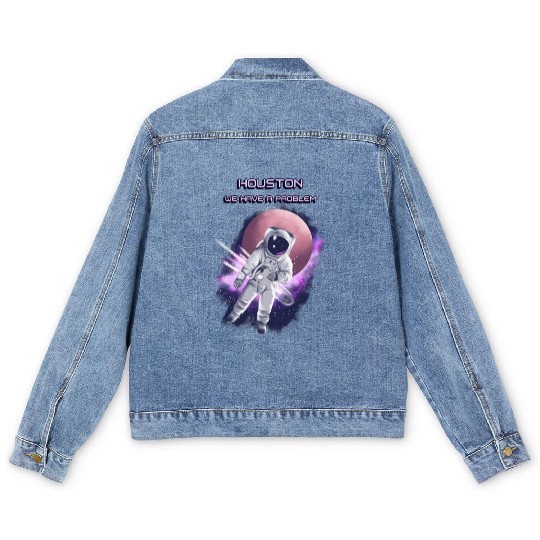Houston we have a problem Men's Denim Jackets