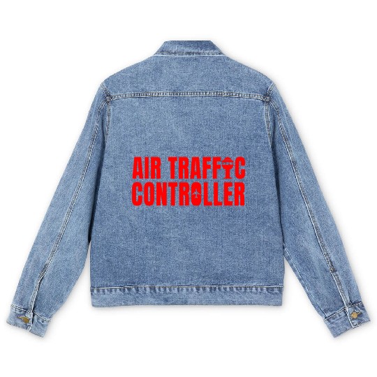 Great Air Traffic Controller Aviation Flight Men's Denim Jackets