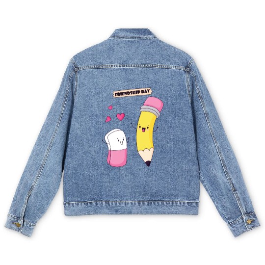 HELLO KINDERGARTEN - FRIENDSHIP DAY Men's Denim Jackets