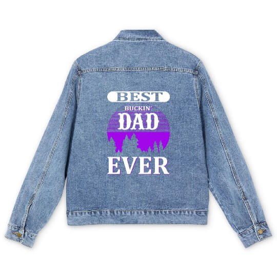 Best Dad Ever Men's Denim Jackets