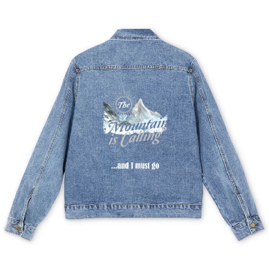 Hiking Mountain is Calling Hike Vintage Men's Denim Jackets