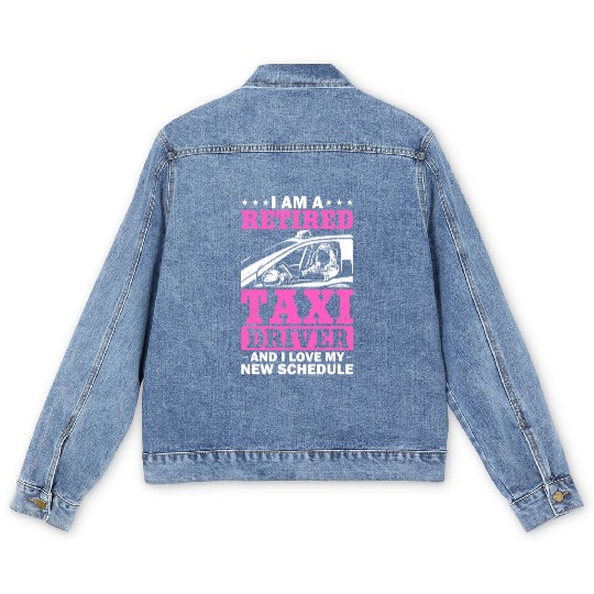 Professional Driver Cab Driver Outfit Taxi Lover Men's Denim Jackets