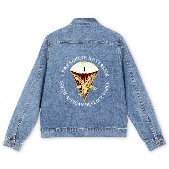1 Parachute Battalion South African Army Parabats Men's Denim Jackets