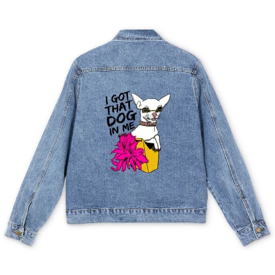 I GOT THAT DOG In me Men's Denim Jackets