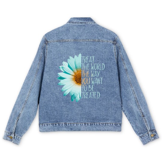 Be The Change Treat The World Men's Denim Jackets